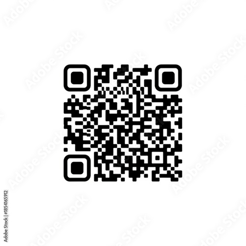 Black and white qr code on a