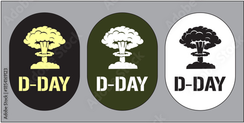 Layout for the "D-day 2026" car sticker set