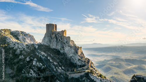 Château de Quéribus dans l'Aude (Occitanie, France) Forteresse royale du languedoc