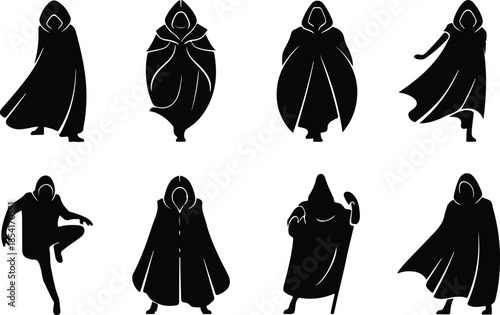 Best Black Hooded Cloak Icon Set Distinct Cloak Designs Icons – Top Collection