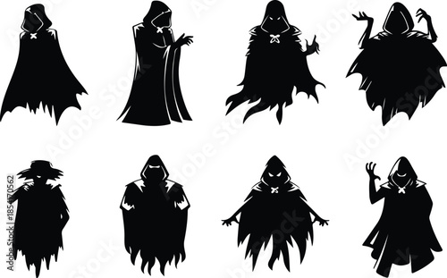 Best Black Hooded Cloak Icon Set Distinct Cloak Designs Icons – Top Collection