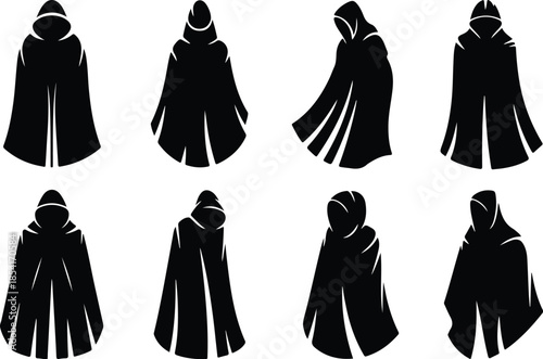 Best Black Hooded Cloak Icon Set Distinct Cloak Designs Icons – Top Collection