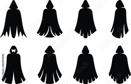 Best Black Hooded Cloak Icon Set Distinct Cloak Designs Icons – Top Collection