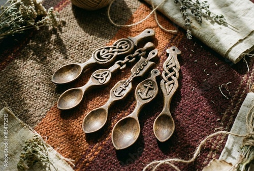 Hand-Carved Wooden Love Spoons and Regional Craftsmanship