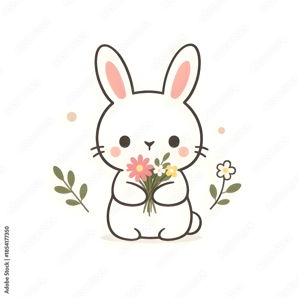 Obraz premium easter bunny with eggs