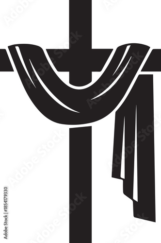 Cross with drapery