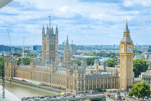Photography A wide-angle aerial perspective of the British seat of government at Westminster
