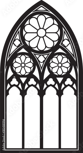 Gothic cathedral window design