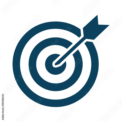 Target with arrow icon – business goal achievement concept