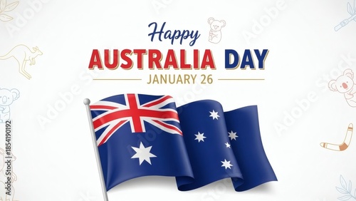 Happy australia day january 26 celebration