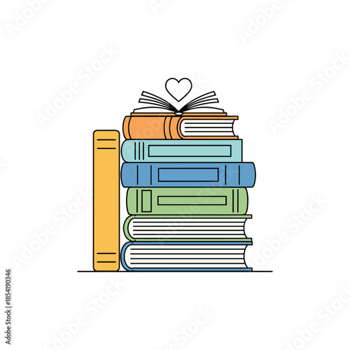 world book day illustraton vector. book day vector.