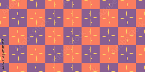 Seamless geometric argyle pattern with square shape, repeating lozenge tile background for textile print, digital wallpaper, symmetrical design, modern surface decoration