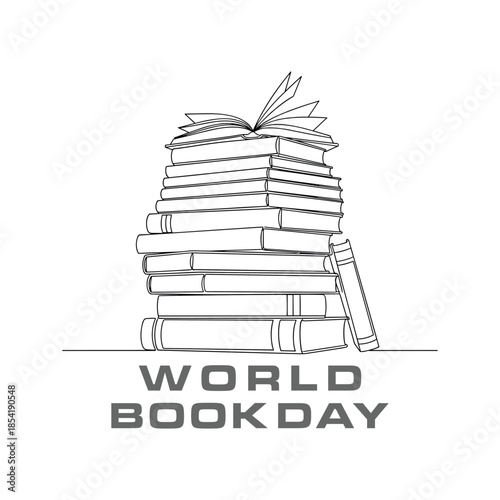 world book day illustraton vector. book day vector.