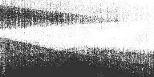 Black and white abstract pattern of scattered dots and vertical lines background texture