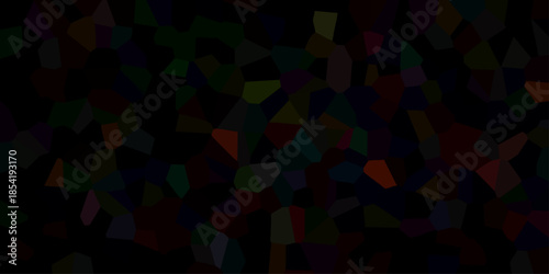 Dark Abstract Polygonal Mosaic with Rich Jewel- Toned Colors for Vibrant Backgrounds and Creative Design Applications