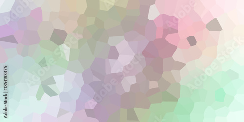 Light Pastel Abstract Geometric Mosaic with Soft Green, Pink, and Purple Hues for Delicate and Airy Backgrounds