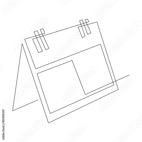 Calendar icon in a single continuous line art style for planning
