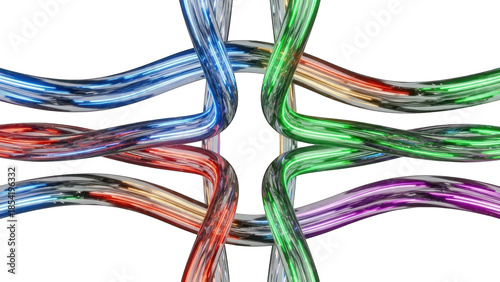 Interwoven Strands of Progress: A visual representation of interconnectedness and collaboration, with colorful strands intertwining to symbolize unity and synergy.
