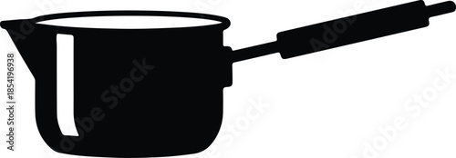 Silhouette of a cezve or ibrik coffee pot Vector Illustration