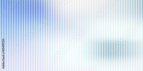 Soft glass ripple gradient in icy pale blue and lavender hues. Delicate reeded texture with frosted distortion effect and minimal vertical blur. Glass texture, vector illustration