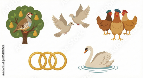 A Partridge in a Pear Tree and Other Christmas Carol Imagery
