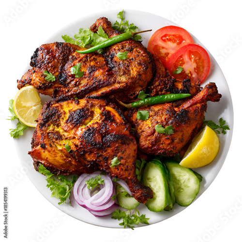 Homemade tandoor cooking tandoori chicken