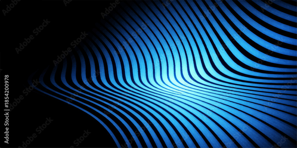Obraz premium An abstract blue wallpaper features a 3d motion design with light waves, spiral curves, and a metal texture swirl creating a dark tunnel pattern vector illustration backdrop