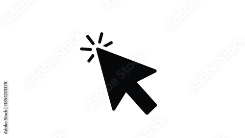 A simple black cursor icon with a click or selection highlight displayed