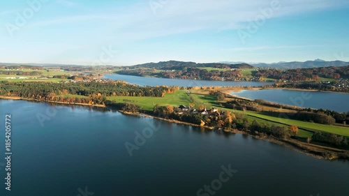 Wallpaper Mural Aerial View to Lake Grabensee, Lake Mattsee, Lake Obertrumersee, Salzburg, Austria Torontodigital.ca