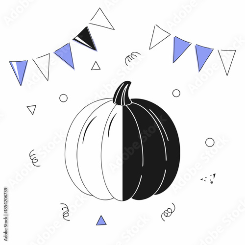 vector illustration of a ripe melon