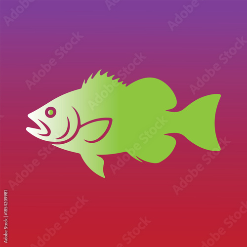 
Fish or seafood flat icon for food