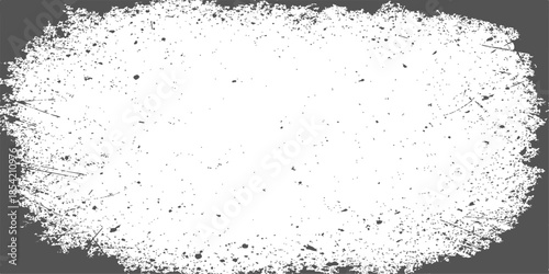 Abstract grunge background featuring a black and white ink splash texture with liquid paint droplets and dusty macro patterns for a dirty artistic design