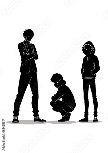 Urban Youth Silhouette Trio