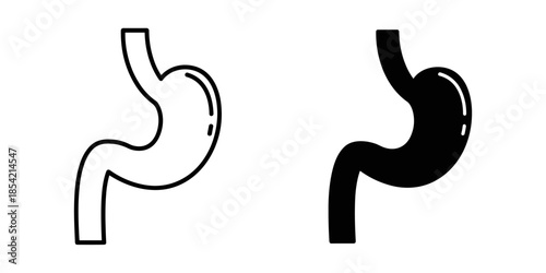 Simplified human digestive system diagram