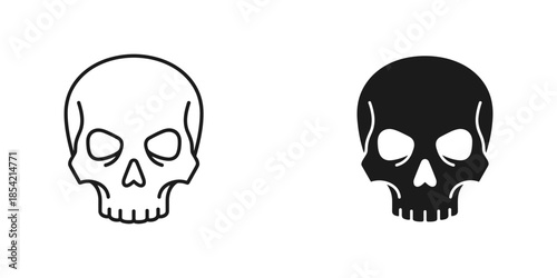 Two skulls side by side