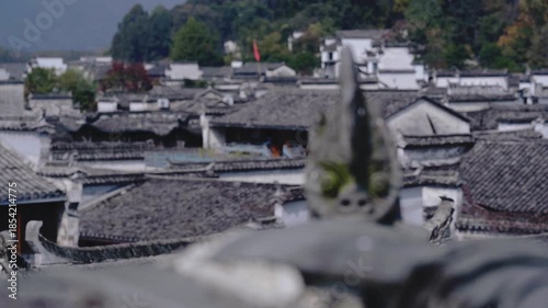 Dragon Roof Finial at Xidi Ancient Village, Huizhou, China