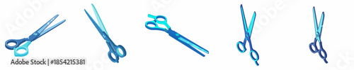 Minimalist Multiple Position Scissor Tool for Cutting Material Illustration