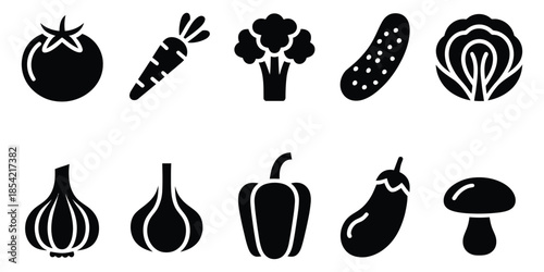 set of vegetable icons vector illustration