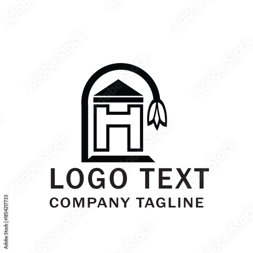  h or l or hl tetter logo design