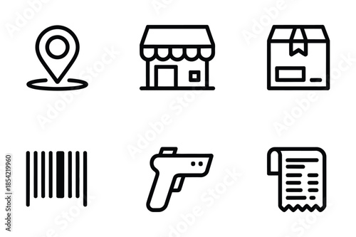 E-commerce Retail and Shopping Vector Line Icon Set