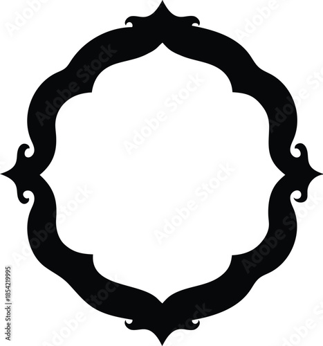 black aesthetic frame vector illustration