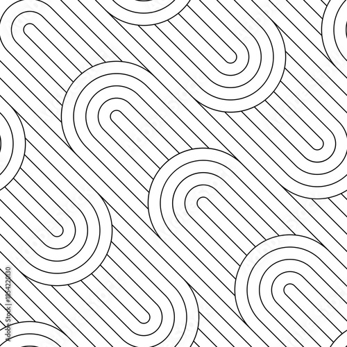 Abstract seamless pattern. Modern geometric background. Fine line grid.