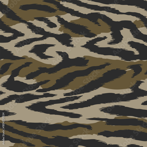 Army vector camouflage background, seamless fabric texture, modern military pattern on textile