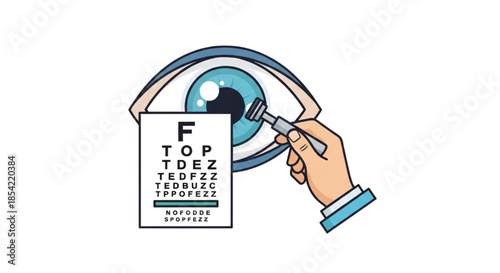 Professional Eye Examination and Vision Testing Concept