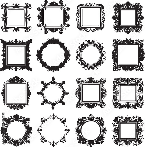 Vintage frame classic decorative vector design isolated on white background