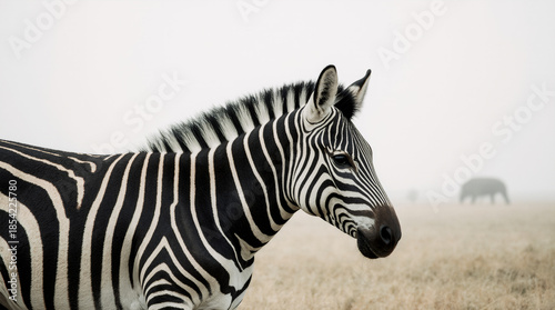 Wild Zebra in Natural Habitat