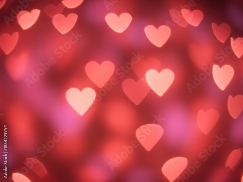 Red Heart Bokeh Background hearts blurry