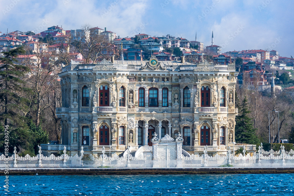 Fototapeta premium Kucuksu Kasri exterior view in Anadoluhisari District of Istanbul
