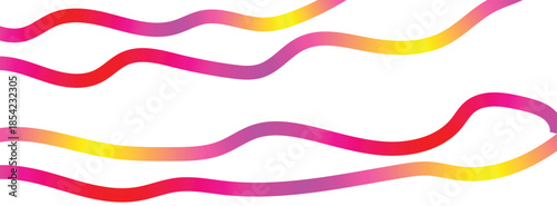 Abstract playful minimalistic background with wavy line. Backdrop with organic curvy curly stripe. Wave line art