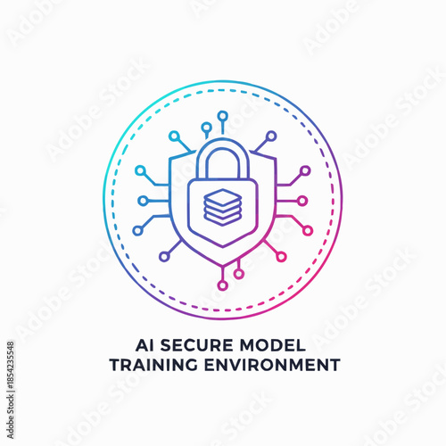 Secure AI model training environment with shield and circuit design